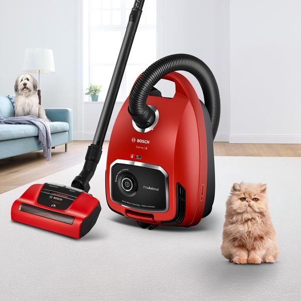 Dulkių siurblys Bosch BGL6PET1 Serie | 6 su maišeliu ProAnimal, raudonas |  Varle.lt