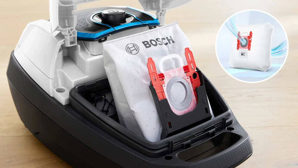 Bosch BGL8SIL0L Serija 8, Dulkių siurblys su maišeliu, ProSilence, Baltas