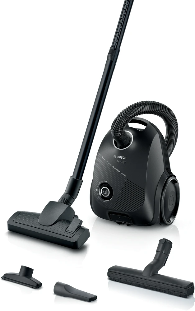 Bosch BGLS2BA3H Serija 2, Dulkių siurblys su maišeliu, Juoda