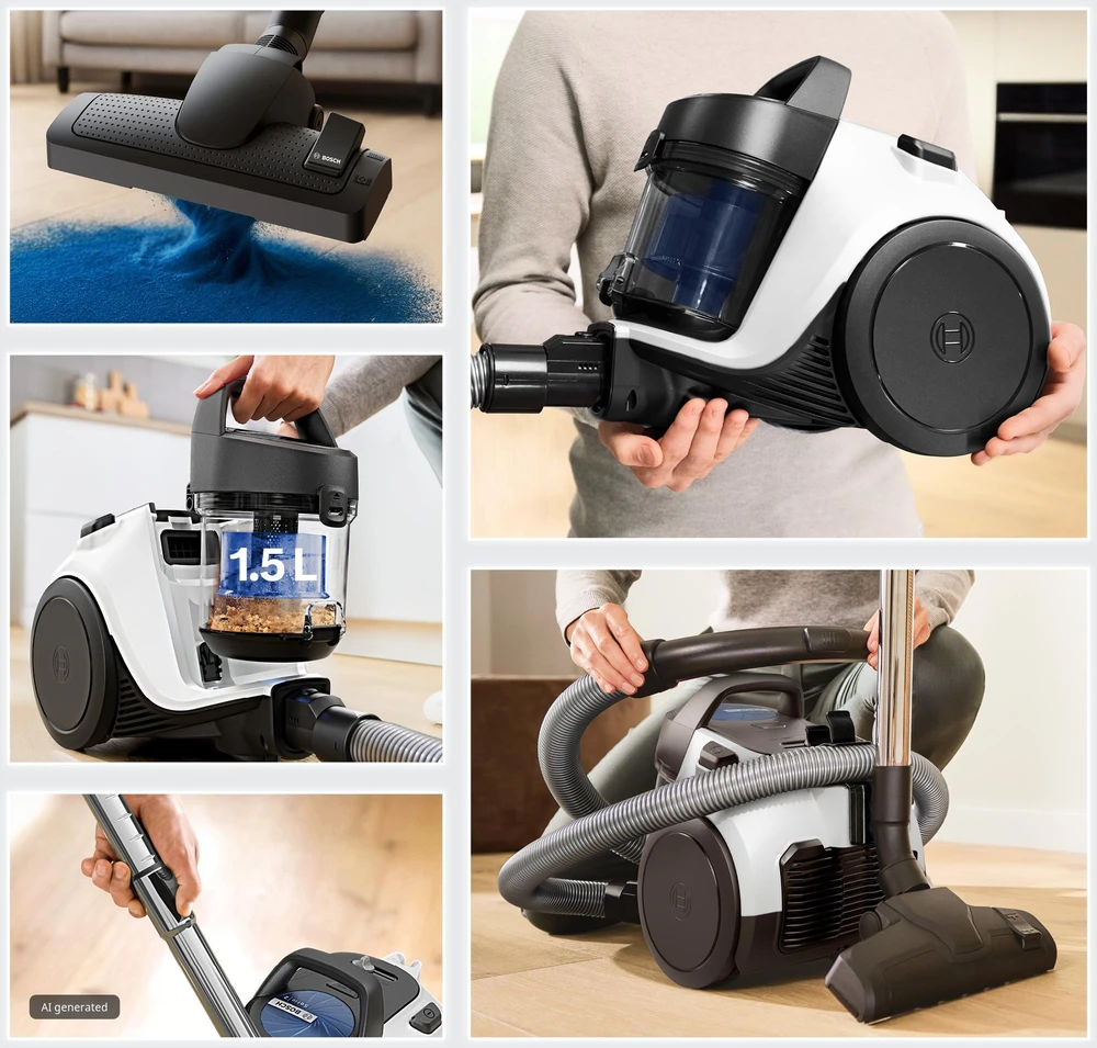 Bosch BGS05WH2H Serija 2, Dulkių siurblys be maišelio, Baltas