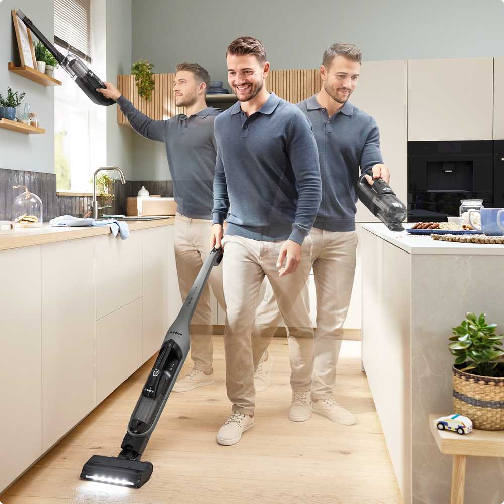 Bosch BHH4GN28 Serija 4, Įkraunamasis dulkių siurblys, Flexxo 28 Vmax, Grafito