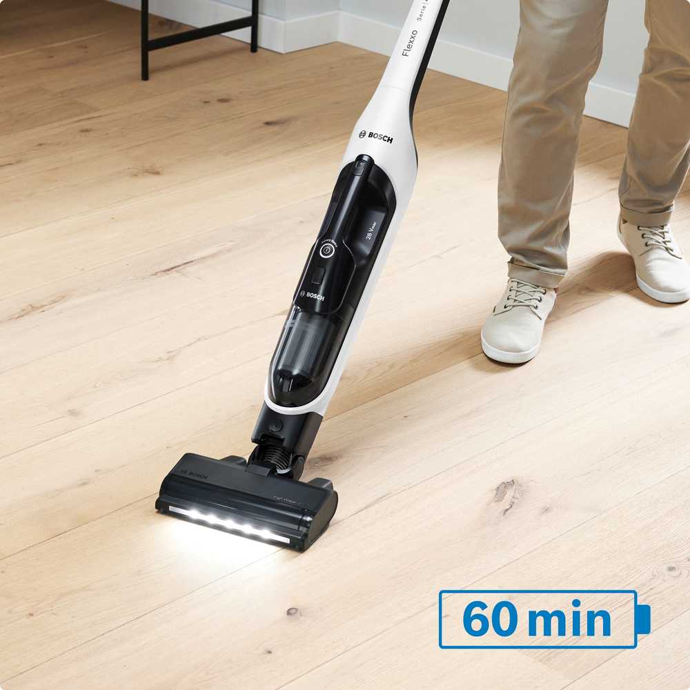 Bosch BHH4WM28 Serija 4, Įkraunamasis dulkių siurblys, Flexxo 28 Vmax, Baltas