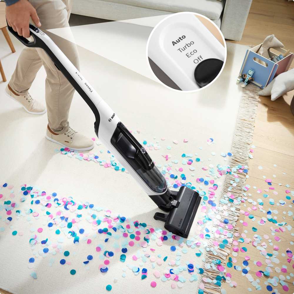 Bosch BHH4WM28 Serija 4, Įkraunamasis dulkių siurblys, Flexxo 28 Vmax, Baltas