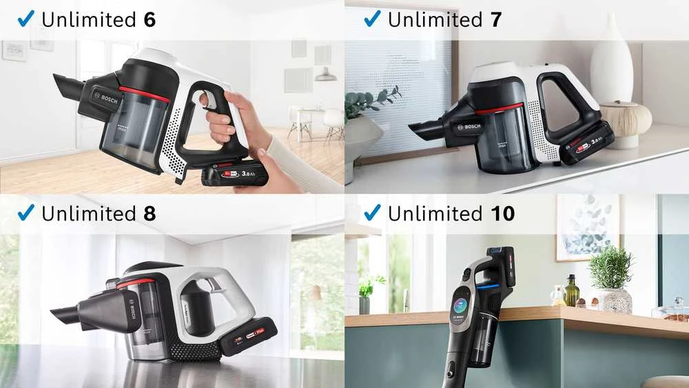 Bosch 18 V akumuliatorinis dulkių siurblys, suderinamumo pavyzdžiai