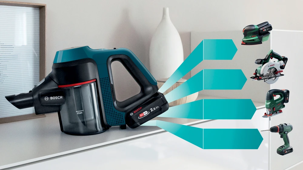 Bosch BSS71125AH Įkraunamasis dulkių siurblys, Unlimited 7, Mėlyna