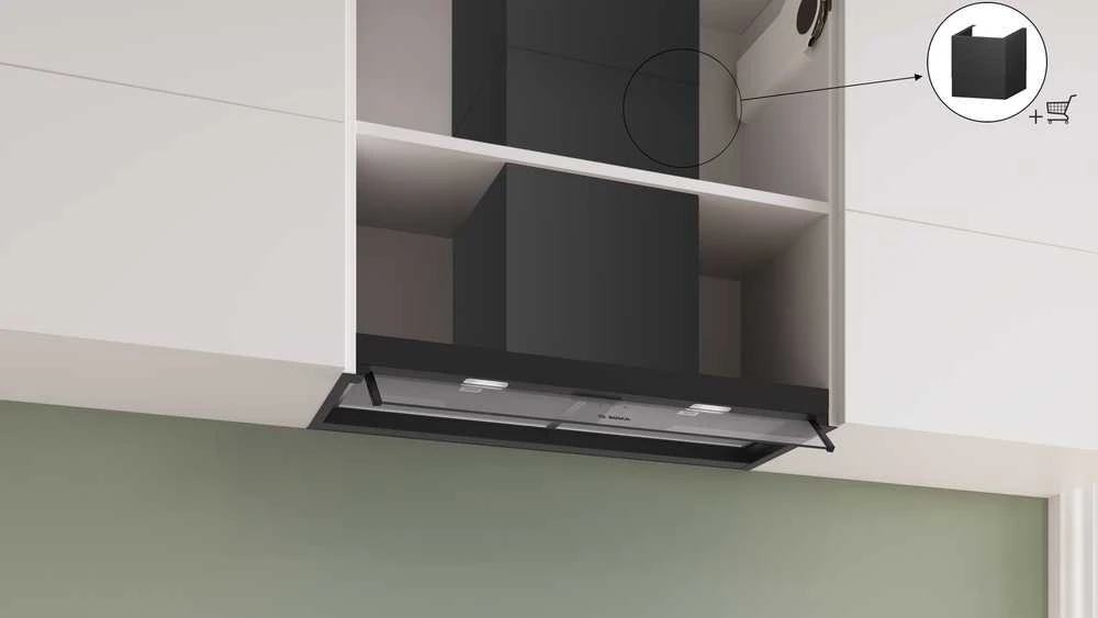 Bosch DBB85CC60 gartraukis Built-in Juodas 582 m³/h