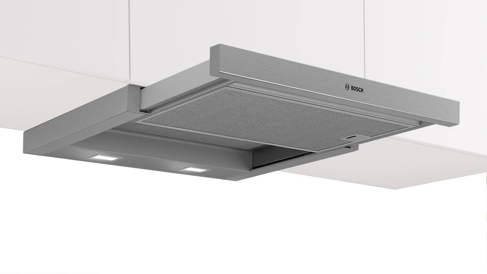 Bosch DFM064A53 Serija 4, Ištraukiamasis gartraukis, 60 cm, Sidabrinio metalo