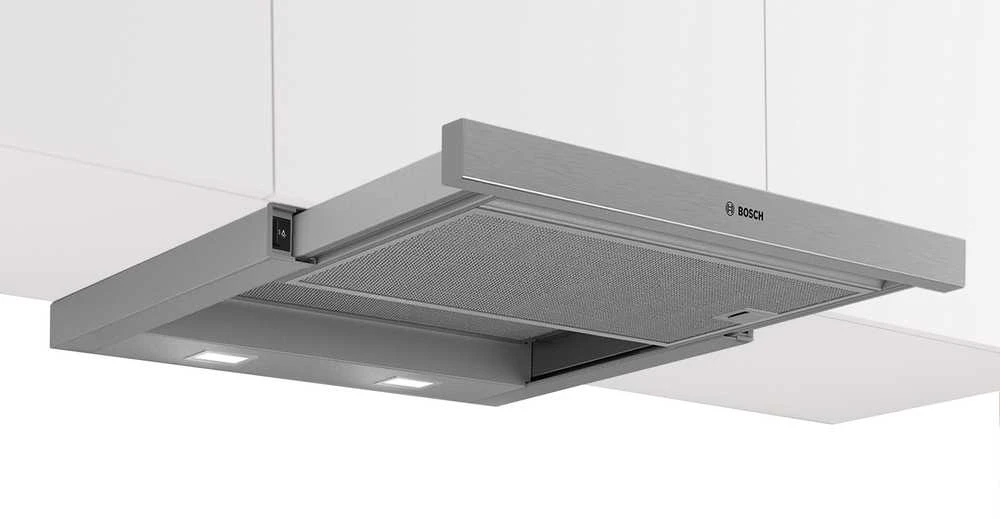 Bosch Serie 2 DFM064W55 gartraukis Semi built-in (pull out) Metallic, Sidabrinis 394 m³/h