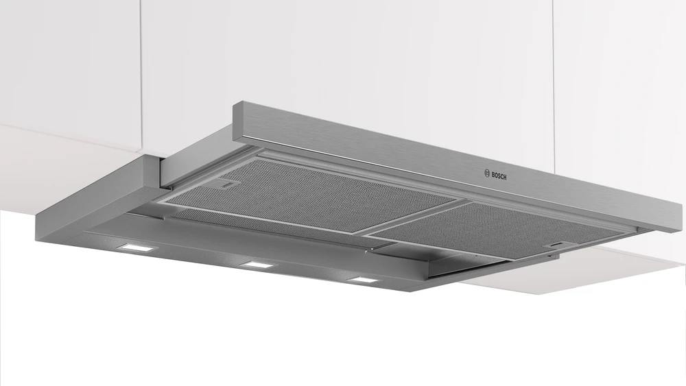 Bosch DFS097A51 Serija 4, Ištraukiamasis gartraukis, 90 cm, Sidabrinio metalo