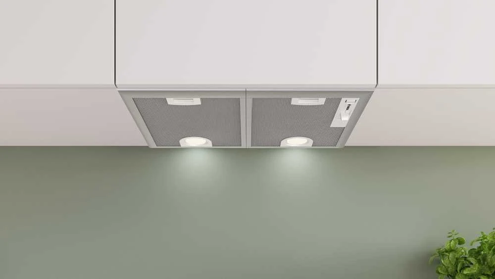 Bosch Serie 4 DHL555BM gartraukis Built-in Metallic, Sidabrinis 604 m³/h