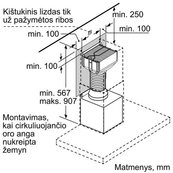 Bosch DWZ1CX1I6 „Clean Air Plus“ recirkuliacijos rinkinys, pradinė įranga