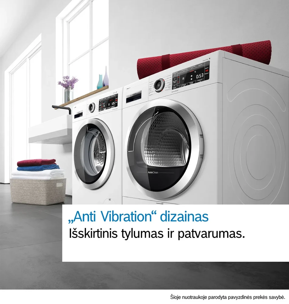Bosch Džiovyklė su šilumos siurbliu 9kg | WQG2420WSN