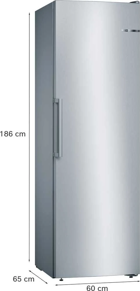 Bosch GSN36VLEP Serija 4, Laisvai statomas šaldiklis, 186 x 60 cm, Nerūdijančio plieno efektas