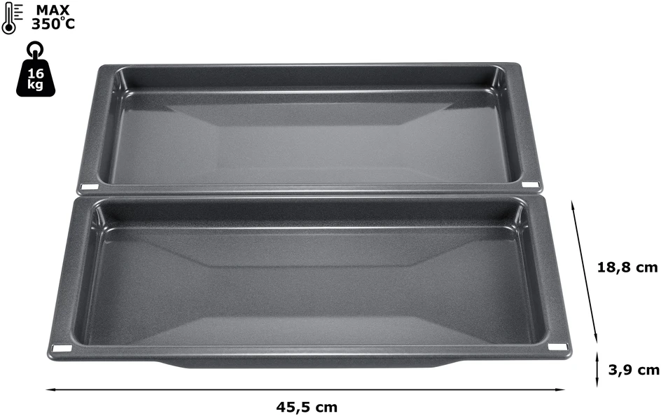 Bosch HEZ530000 Slim universal pan, 39 x 455 x 188 mm, tinka indaplovei