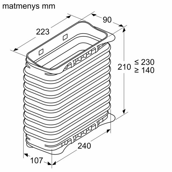 Bosch HEZ9VDSS2 Flat duct, connector sleeve female