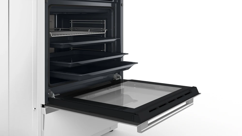 Bosch HLT59E020U Serija 6, Laisvai statoma indukcinė viryklė, Balta