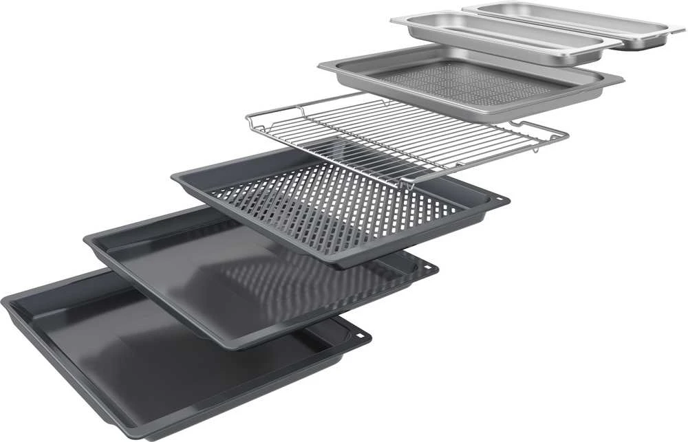 Bosch HSG7364B1 Serija 8, Įmontuojamoji orkaitė su garų funkcija, 60 x 60 cm, Juodas
