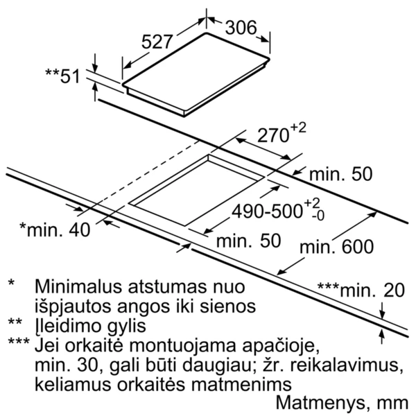 Indukcinė kaitlentė Bosch PXX375FB1E  30cm.