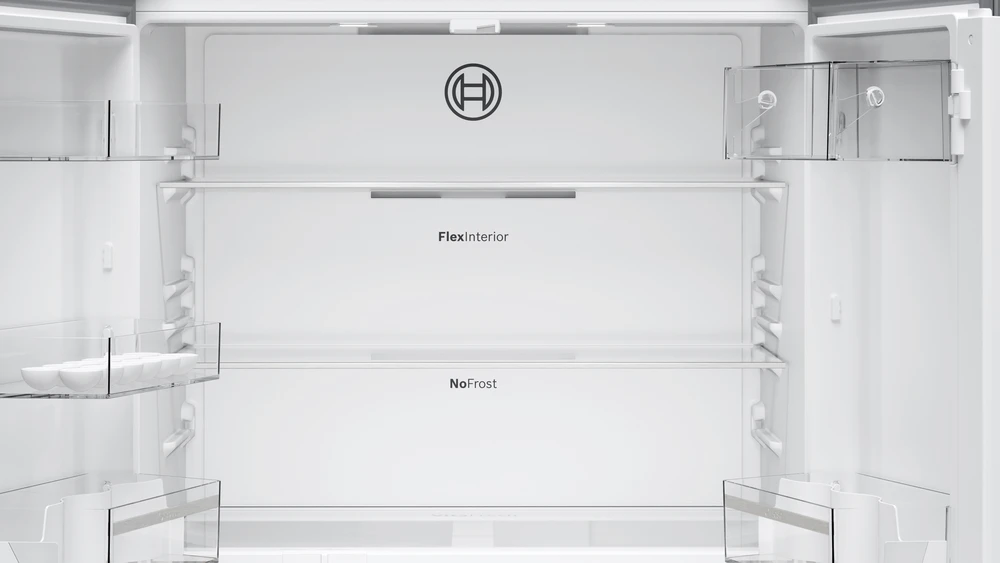Bosch Serie 4 KFN96VPEA side-by-side šaldytuvas Freestanding 605 L E Nerūdijantis plienas
