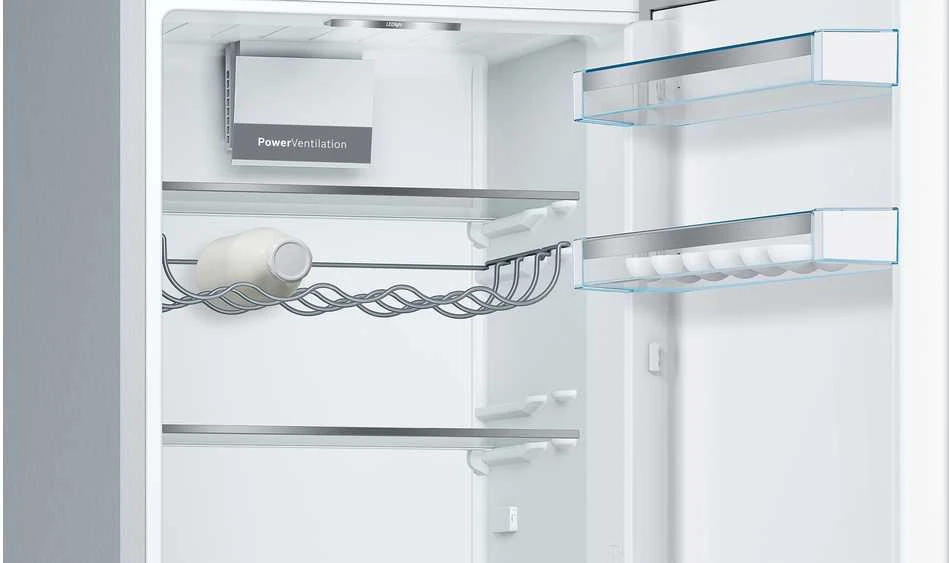 Šaldytuvas Bosch KGE36AICA, Sidabrinės spalvos