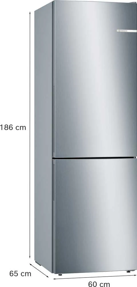 Šaldytuvas Bosch KGE36AICA, Sidabrinės spalvos