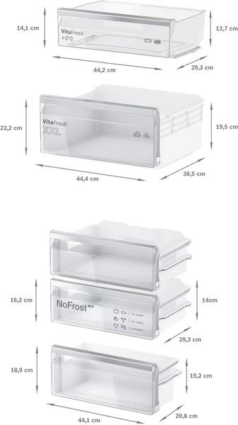 Įmontuojamasis šaldytuvas Bosch KIN86VSE0 Serija 4, 177.2 x 54.1 cm