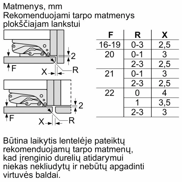 Įmontuojamas šaldytuvas Bosch KIR41VFE0 4 serija, Baltos spalvos