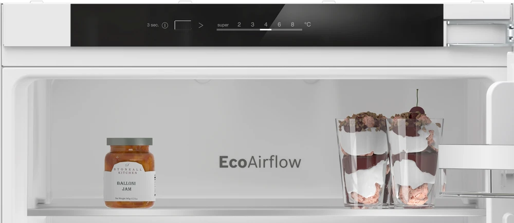 Įmontuojamas šaldytuvas Bosch KIV86VFE1 4 serija, Baltos spalvos