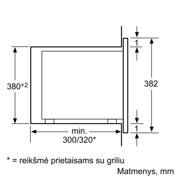 Bosch BFL523MS0 Serija 4, Įmontuojamoji mikrobangų krosnelė, Nerūdijančio plieno
