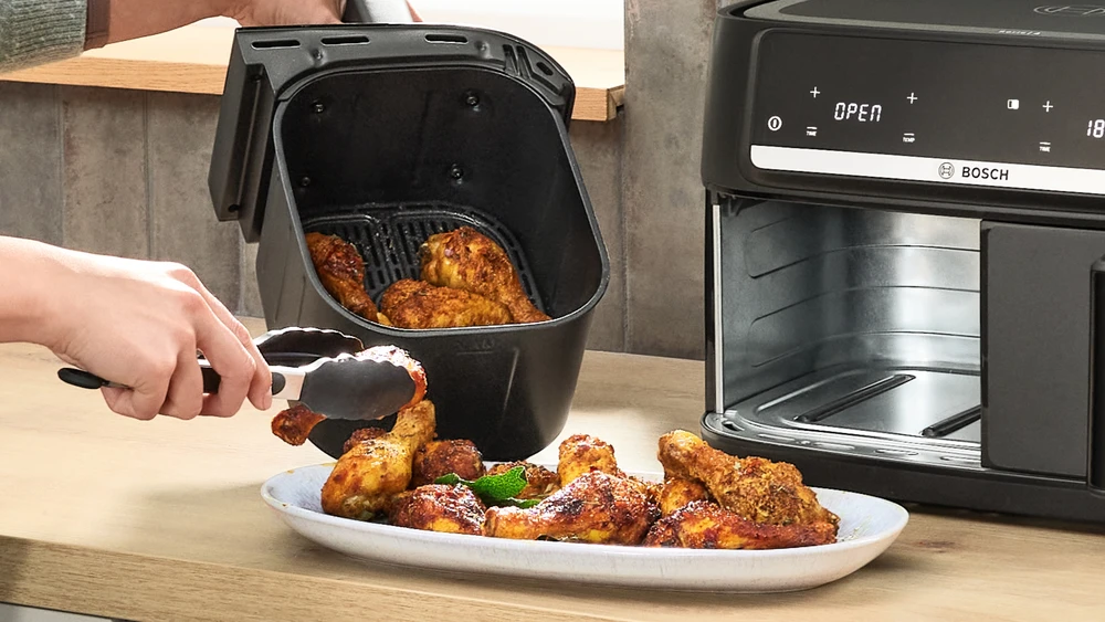 Bosch MAFD440B7 Serija 4, Double Drawer Air Fryer, Juodas