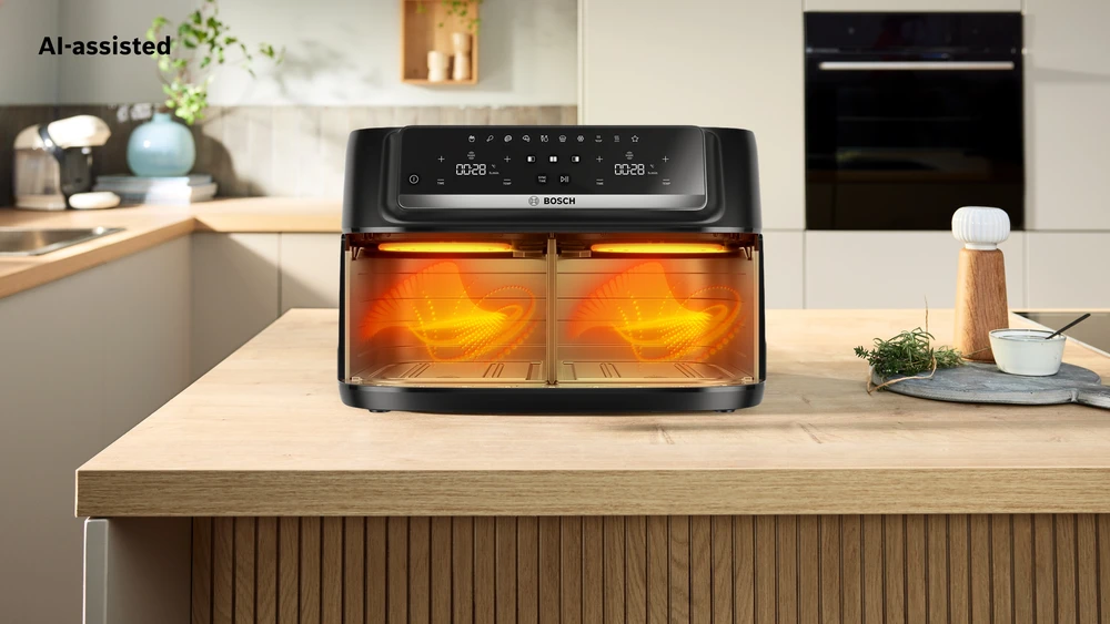 Bosch MAFD440B7 Serija 4, Double Drawer Air Fryer, Juodas
