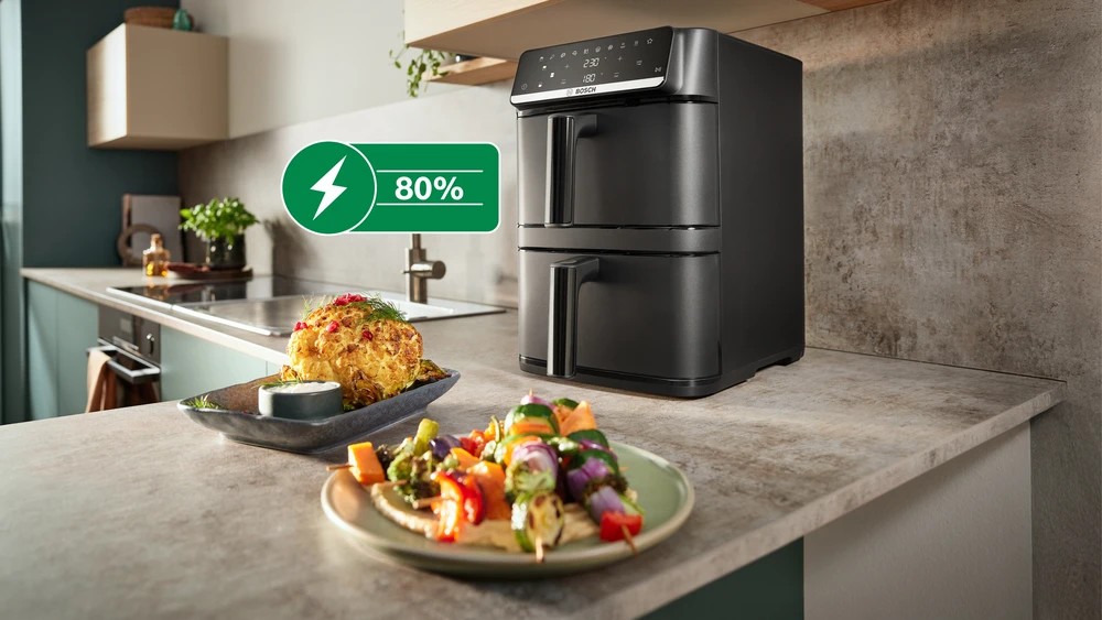 Bosch MAFD661B7 Serija 6, Double Stack Drawer Air Fryer, Juodas