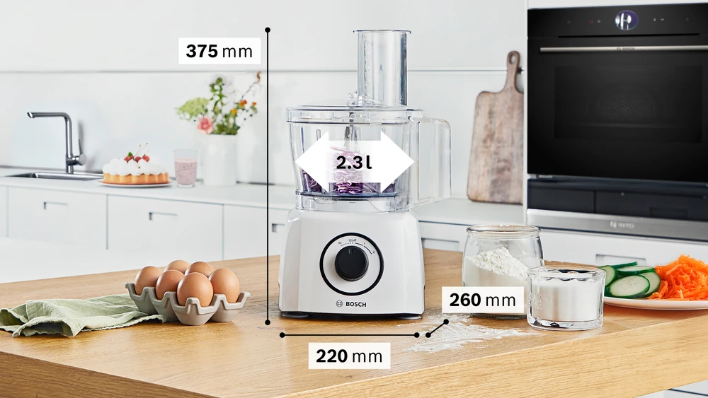 Bosch MCM3230W MultiTalent 3 virtuvinis kombainas, Power 800 W, Volume 2.3 L, Baltas