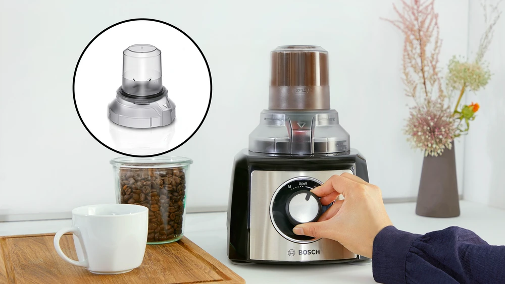 Virtuvinis kombainas Bosch MCM3531M Virtuvės kombainas, MultiTalent 3, 800 W, Juoda, šiaušto nerūdijančio plieno