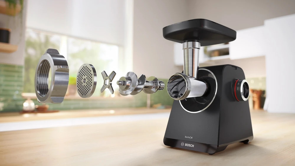 Mėsmalė Bosch MultiPower Seria 4MFWS440B juoda