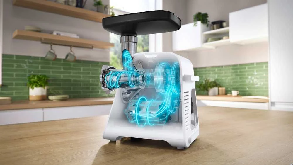 Bosch MFWS607W Serija 6, Mėsmalė, MultiPower, 2100 W, Baltas, Baltas