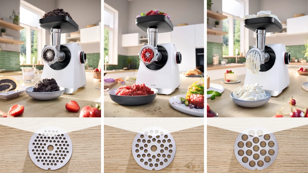 Mėsmalė Bosch MFWS609W Series 6, Food mincer, MultiPower, 2100 W, Baltas, Baltas
