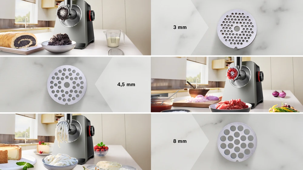 Bosch MFWS820M Serija 8, Mėsmalė, MultiPower, 2500 W, Nerūdijančio plieno