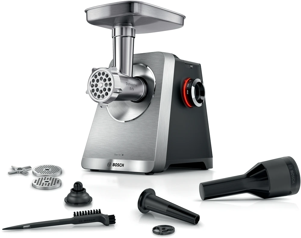 Bosch MFWS820M Serija 8, Mėsmalė, MultiPower, 2500 W, Nerūdijančio plieno