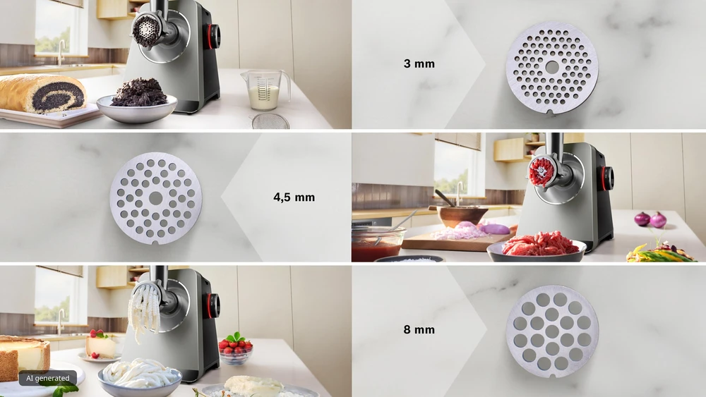 Bosch MFWS835M Serija 8, Mėsmalė, MultiPower, 2500 W, Nerūdijančio plieno