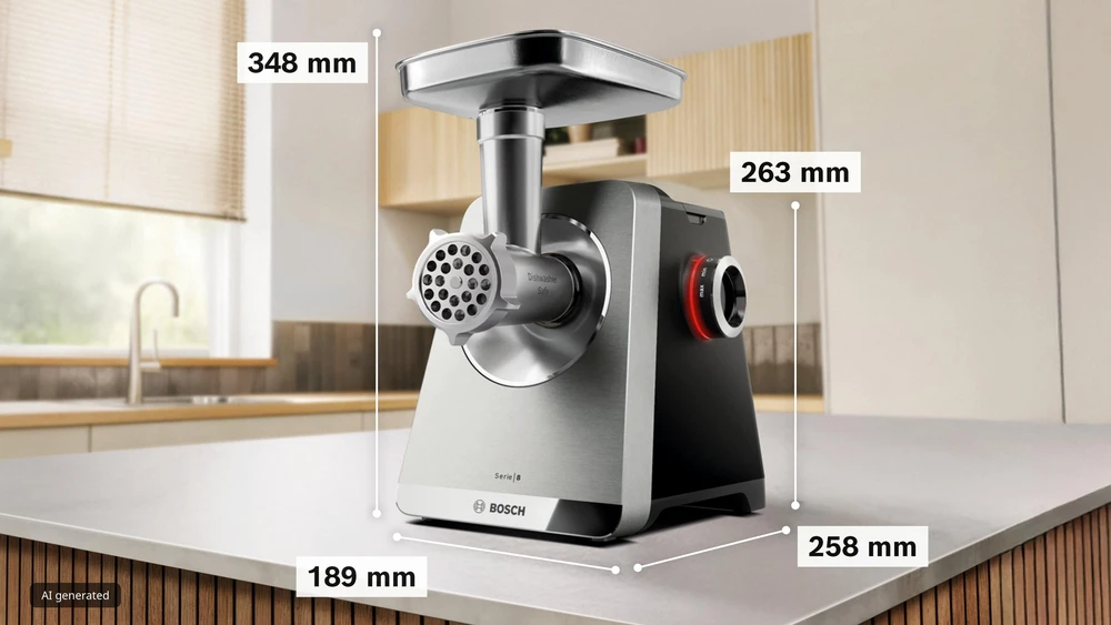 Bosch MFWS835M Serija 8, Mėsmalė, MultiPower, 2500 W, Nerūdijančio plieno
