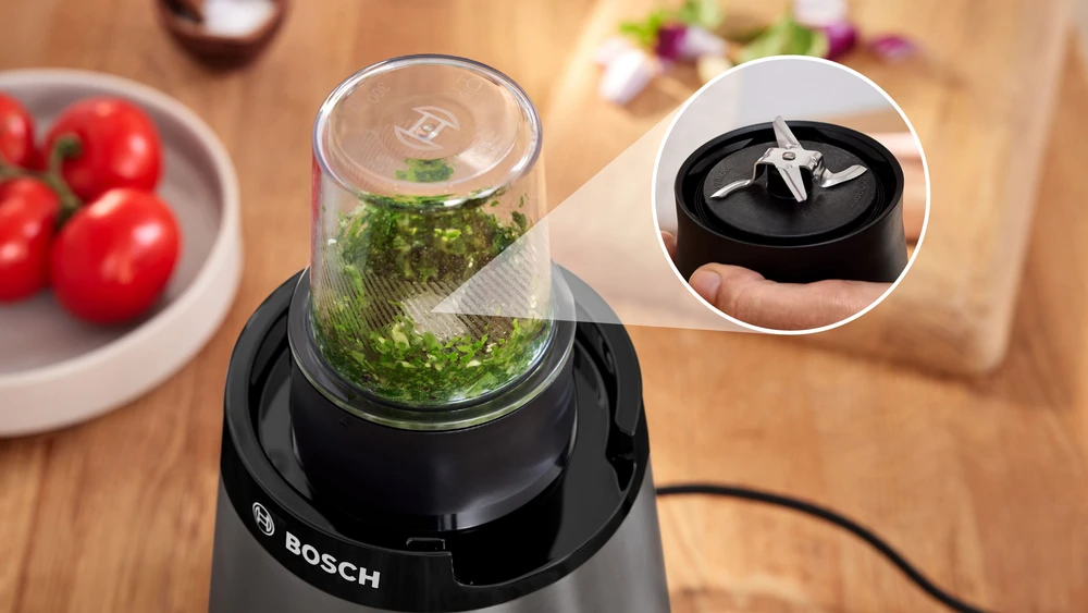 Bosch MMB4197S Serija 4, Trintuvas, VitaPower, 1200 W, Sidabrinės