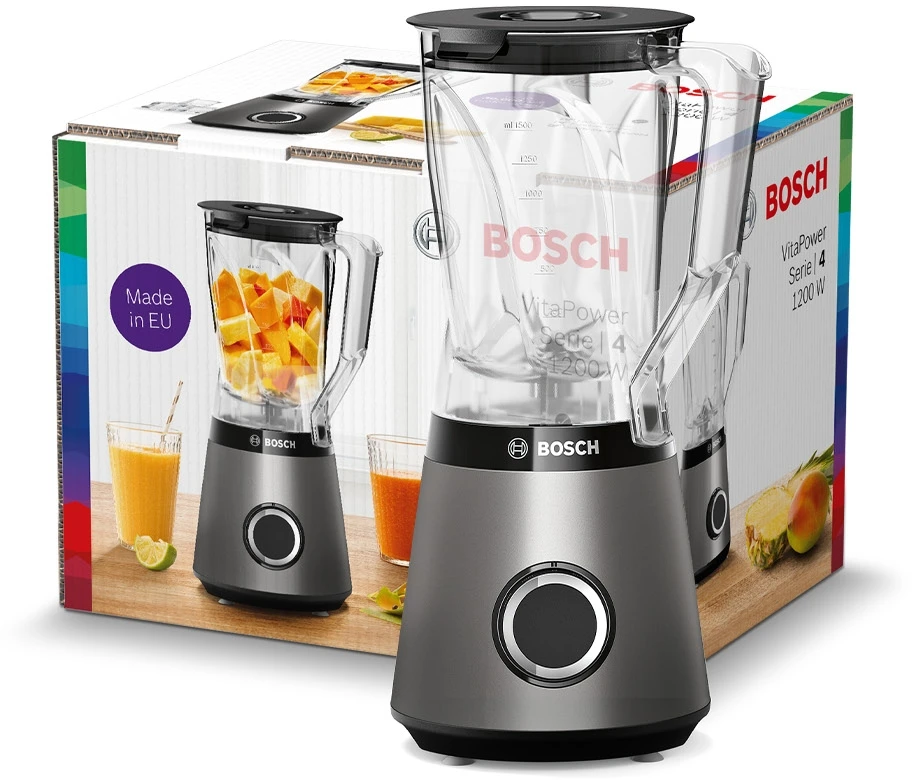 Bosch MMB6141S Serija 4, Trintuvas, VitaPower, 1200 W, Sidabrinės
