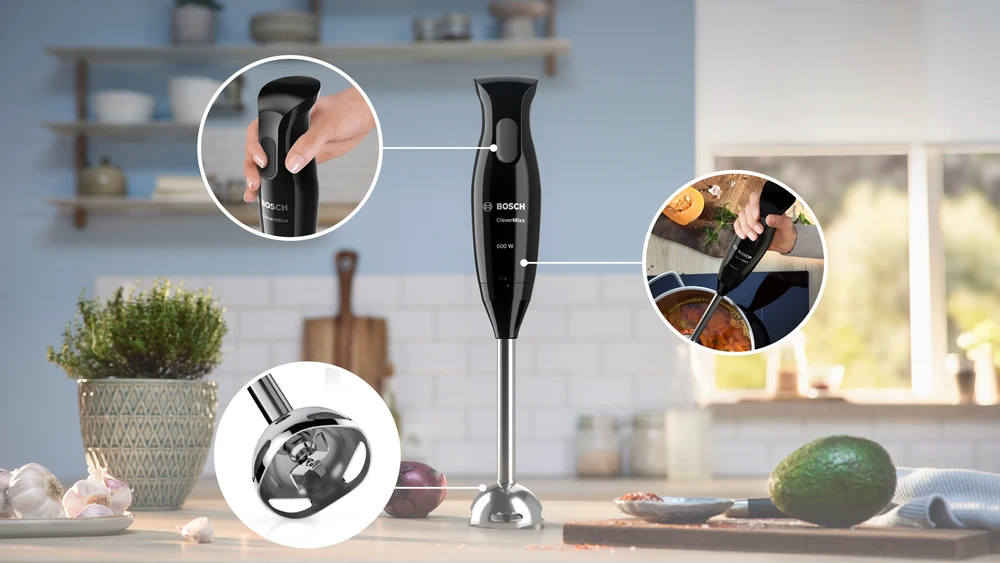 Bosch MSM2620B Rankinis trintuvas, CleverMixx, 600 W, Juoda, Antracito spalvos
