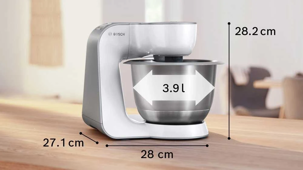 Virtuvinis kombainas Bosch | Kitchen Machine | MUM58200 | 1000 W | Greičių skaičius 7 | Bowl capacity 3.9 L | Baltas