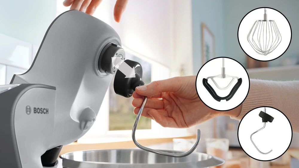 Virtuvinis kombainas Bosch MUM58359 Serija 4, Virtuvės kombainas, MUM 5, 1000 W, Sidabrinės