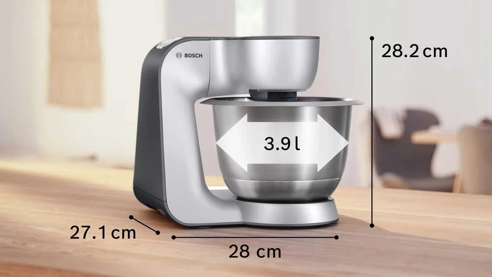 Virtuvinis kombainas Bosch MUM58359 Serija 4, Virtuvės kombainas, MUM 5, 1000 W, Sidabrinės