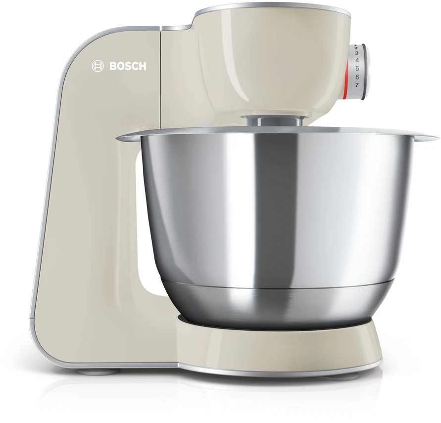 Virtuvinis kombainas Bosch MUM58L00 Series 4, Kitchen machine, MUM 5, 1000 W, Pilkas, Baltas, Sidabrinis