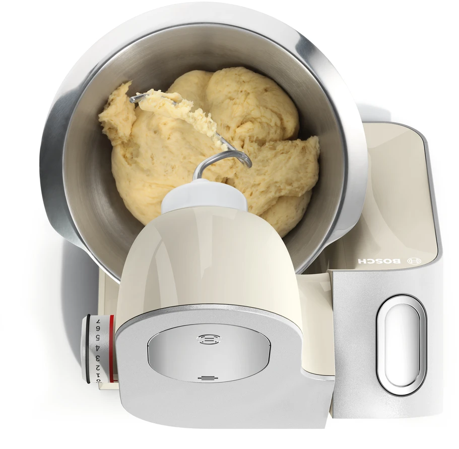 Virtuvinis kombainas Bosch MUM58L00 Series 4, Kitchen machine, MUM 5, 1000 W, Pilkas, Baltas, Sidabrinis