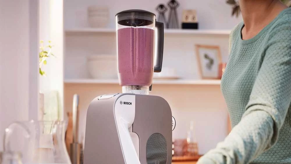 Virtuvinis kombainas Bosch MUM5XL74 Series 4, Kitchen machine with scale, MUM 5, 1000 W, Baltas, champagne